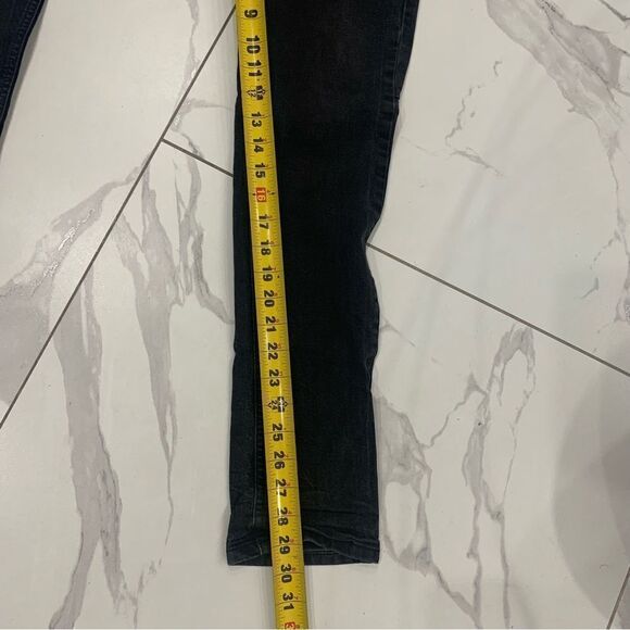 KSUBI Black Jeans Men’s 31 Chitch Laid Red Crosses Slim Fit Denim - Picture 6 of 14